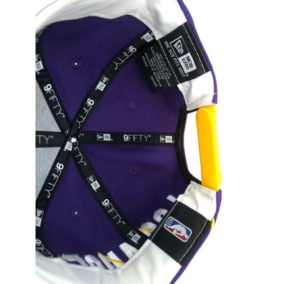 New Era Los Angeles Lakers 9FIFTY Adjustable Snapback Hat Cap One Size - Picture 4 of 4